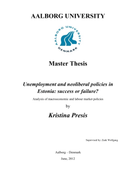 Unemployment and neoliberal policies in Estonia: success or failure?