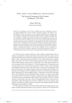 THE NEO-COLUMBIAN EXCHANGE The Second Conquest of the