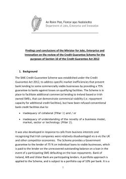 Minister`s findings and conclusions on the external review of the