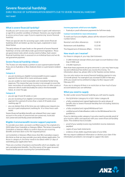 Severe financial hardship
