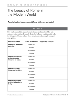 The Legacy of Rome in the Modern World