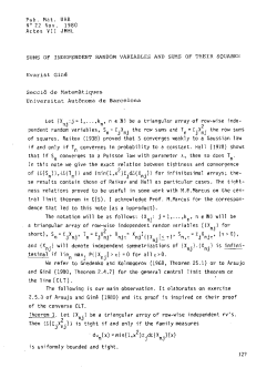 SUMS OF INDEPENDENT RANDOM VARIABLES AND