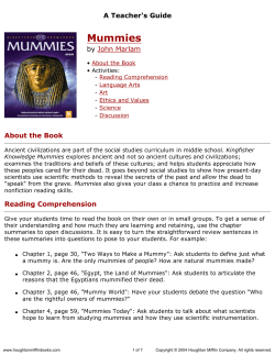 Teacher`s Guide for Mummies, a Kingfisher Knowledge book