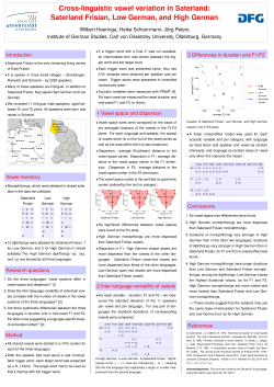 Saterland Frisian, Low German, and High German