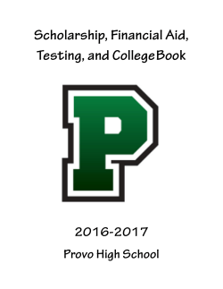 PHS Scholarship Book 2017 - Provo High School