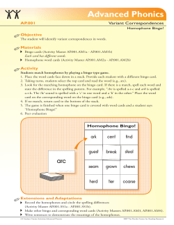 Advanced Phonics - Florida Center for Reading Research
