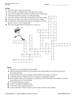 Baseball Crossword Puzzle