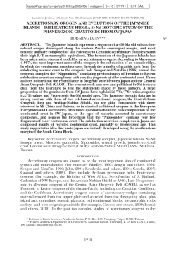 ACCRETIONARY OROGEN AND EVOLUTION OF THE JAPANESE