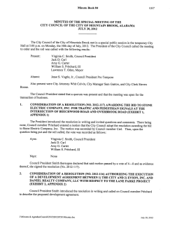 20120730 Minutes - City of Mountain Brook