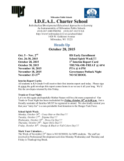 Heads Up October 28, 2015 - Milwaukee Public Schools