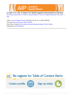 Li1.1(Zn1 x Cr x )As: Cr doped I&ndash;II&ndash;V diluted magnetic