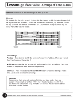 Place Value-Groups of Tens 0-100