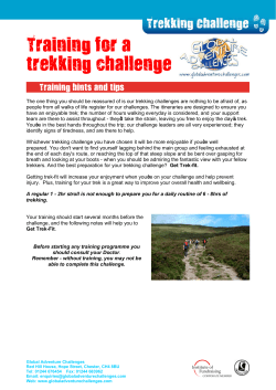 Training for a trekking challenge