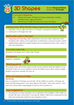 1 Place Value Strand: Number