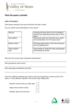 How the quarry worked - worksheet