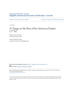 A Charge on the Rise of the American Empire (1776)