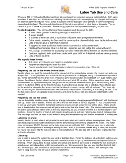 Labor Tub Use and Care - Highland Midwife Birth Services