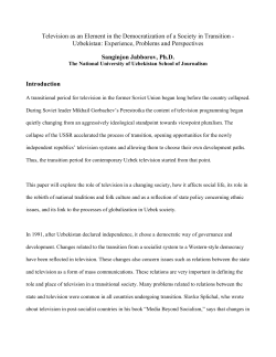 Television as an Element in the Democratization of a Society in