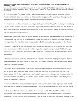 Transcript PDF - Academy Of Peer Services