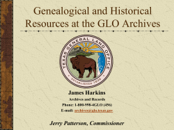 Genealogical Research at the GLO