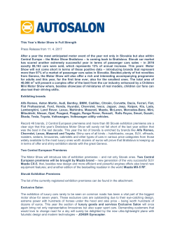 This Year´s Motor Show in Full Strength Press Release