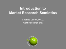 Introduction to Market Research Semiotics