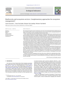 Biodiversity and ecosystem services: Complementary