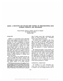 AESOP, a Prototype for on-Line User Control of Organizational Data