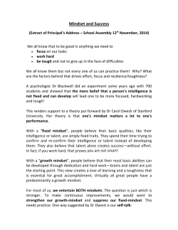 Assembly 2014 11 12 (Mindset and success