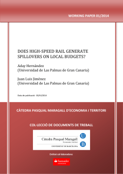 Does High-Speed Rail Generate Spillovers on Local Budgets