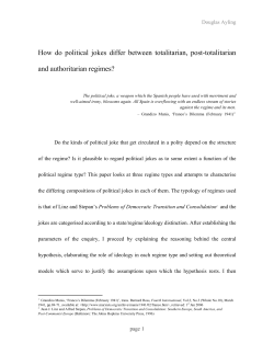 How do political jokes differ between totalitarian