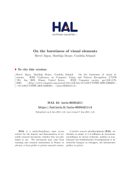 On the burstiness of visual elements - HAL