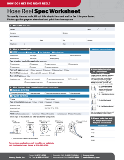 hose reel ordering form