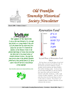 March 2008 - Old Franklin Township Historical Society