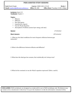 PEER ASSISTED STUDY SESSIONS