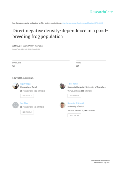 Direct negative density-dependence in a pond