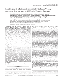 Spanish genetic admixture is associated with larger V˙O2 max