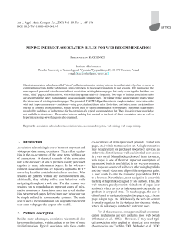 Mining indirect association rules for web recommendation