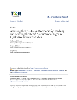 Assessing the FACTS: A Mnemonic for Teaching and Learning the