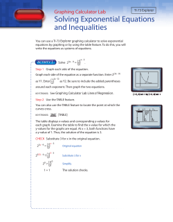 Solving Exponential Equations and Inequalities