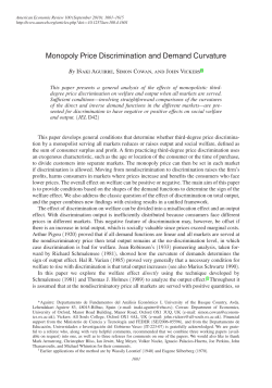 Monopoly Price Discrimination and Demand Curvature