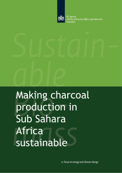 Making charcoal production in Sub Sahara Africa sustainable