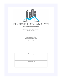 Museum - HOA reserve study