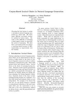 Corpus-Based Lexical Choice in Natural Language Generation