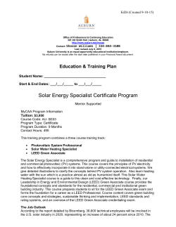 Solar Energy Specialist