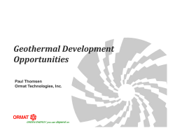 Geothermal Development Opportunities