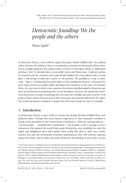 Democratic founding: We the people and the others