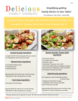 Smoked Turkey Sausage with Mustard Sauce and Quinoa