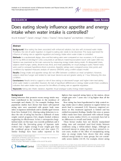 Does eating slowly influence appetite and energy intake when water
