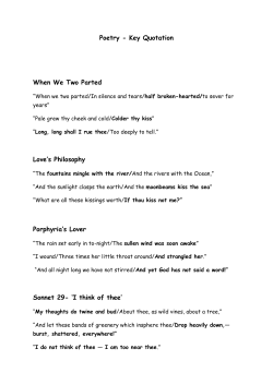 Key poetry quotes - Ormiston Denes Academy